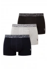 Erkek Siyah - Lacivert - Gri Melanj 3lü Boxer