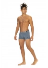 U.s Polo Assn. 80533 Erkek Pamuklu 3lü Boxer-Bordo&Siyah&Antrasitmelanj