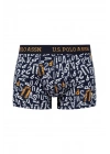 U.S. POLO ASSN. - Erkek Sarı - Baskılı- Lacivert 3 lü Boxer Z.8.0.ET.4.A.G9.R.7.P