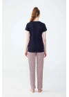 U.S. Polo Assn. Kadın Lacivert Patlı Pijama Takımı 16708