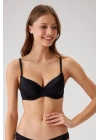 Pierre Cardin Balenli Desteksiz Micro Sütyen Kadın Siyah 6000