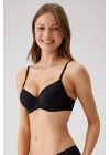 Pierre Cardin Balenli Desteksiz Micro Sütyen Kadın Siyah 6000