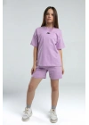 Kız Çocuk Mor Şort Takım