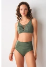 No Gossip Dolores Toparlayıcı Bikini Tek Üst Haki 249124