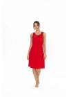 U.S. Polo Assn. Kadın Kolsuz Kırmızı Gecelik 20006