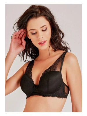 Balenli Dantelli Toparlayıcı Sütyen Siyah 3912