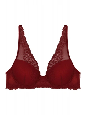 Dantelli Süngerli Kırmızı Sütyen 3912