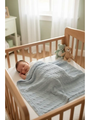 64464 Zincir Triko Battaniye