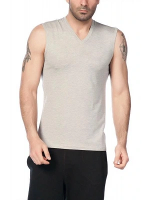Erkek Gri Francesco V Yaka Atlet