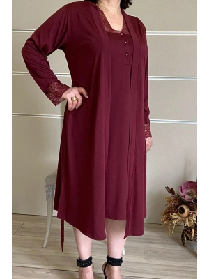 Kadın Bordo 91-535 Lohusa Sabahlik