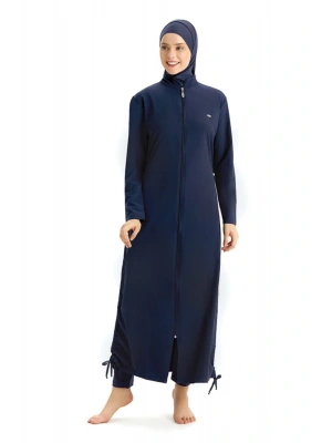 Tam Kapalı Tesettür Mayo Uzun Tam Boy 4065 Koyu Lacivert