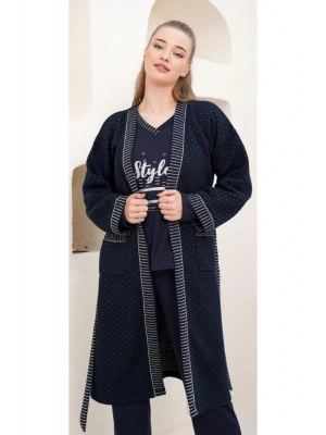 Aqua 22075 Kadın Sabahlık -lacivert