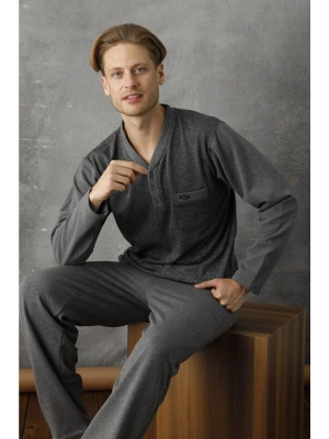 7033 Erkek Jivago Yaka Pijama Takım