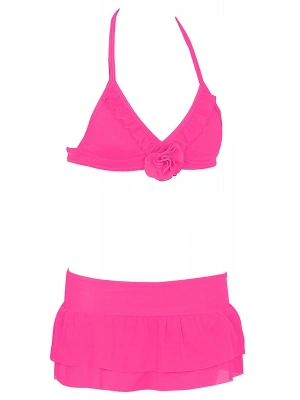 Aztek Tül Fırfır Sabit Etekli Bikini