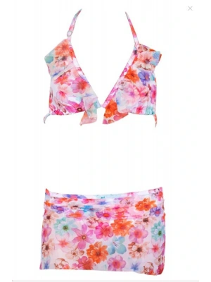 ashley etekli çiçeli bikini