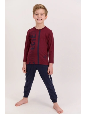 Bordo Erkek Çocuk Pijama Takımı Rp2542-c