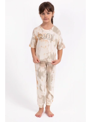 Cool Girl Fildişi Salaş Kız Çocuk Pijama Takımı