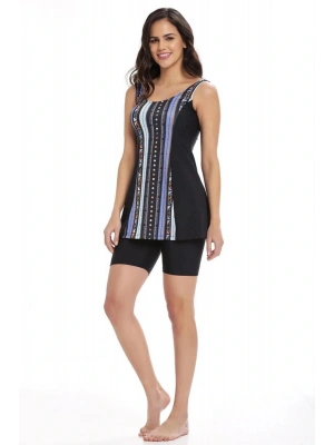 Lapieno 3503 Siyah Yeni Askılı Şortlu Yüzücü Mayo