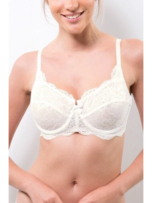 Ekru 7023 Balenli Minimizer Toparlayıcı Dantelli Büyük Beden Desteksiz Sütyen