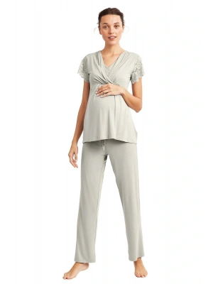 870 Hamile Pijama Takımı -lıght Green-