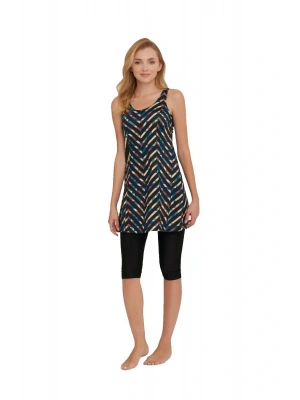 Siyah Yeni Askılı Şortlu Yüzücü Mayo