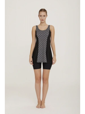 Kalın Askılı Taytlı Su Tutmayan Kumaş Kadın Taytlı Mayo 3602