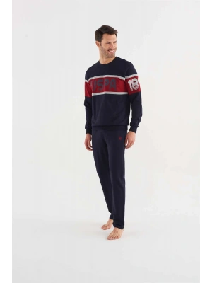 18614 Erkek Lacivert Ev Giyim Alt Üst Takım Us.polo18614