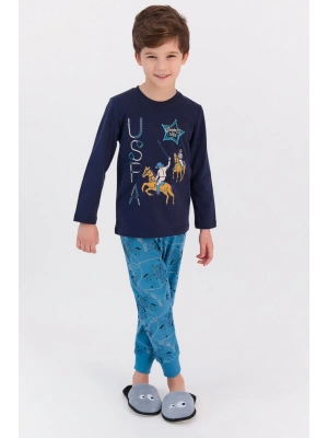 U.s. Polo Assn Lacivert Erkek Çocuk Ribanalı Pijama Takımı