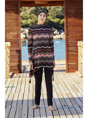 Kadın Siyah Likralı Tam Kapalı Tesettür Mayo 4270