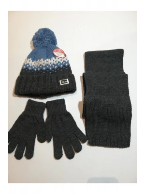 Erkek Garson Atkı Bere Eldiven Üçlü Takım K22180-14-002 9-15 Yaş