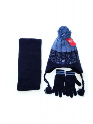 Atkı Bere Eldiven Takım 4-8 Yaş Erkek Çocuk