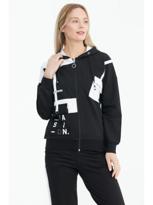 Çift Renk Cep Detaylı Eşofman Takımı - Siyah