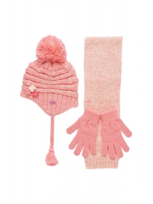 4-8 Yaş Üçlü Takım Pembe K9941