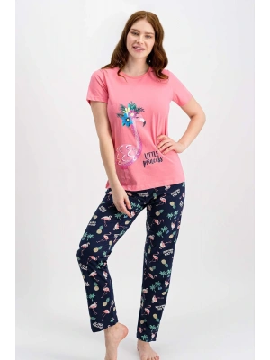 Rolypoly Little Pelican Şeker Pembe Kısa Kollu Kadın Pijama Takımı