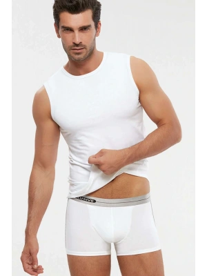 Erkek Beyaz Penye Modal Kolsuz Nick Atlet 2li