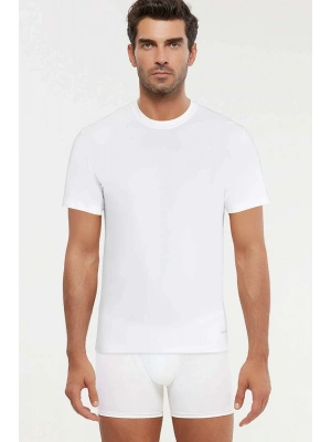 Beyaz James Bisiklet Yaka Basic Erkek Tshirt 2 Li Paket