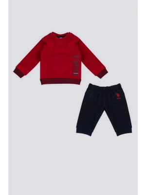 Kırmızı Çıtçıt Yaka Detay Bebek 2 Li Takım