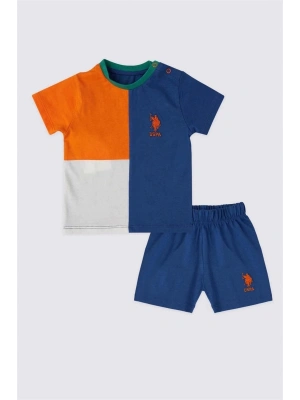 Erkek Bebek 2 Lı Kısa Kol T-shırt Takım - Cobalt