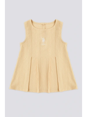 U.S. Polo Assn Kız Bebek Sarı Elbise