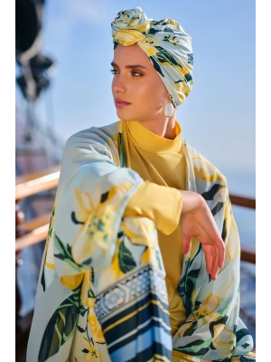 Limon Desenli Tesettür Mayo