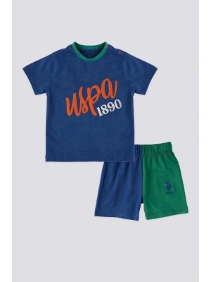 Erkek Bebek 2 Lı Kısa Kol T-shırt Takım - Cobalt