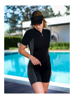 YARIM FERMUARLI HIZLI KURUYAN KUMAŞ KADIN YÜZÜCÜ MAYO 24103