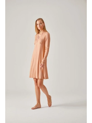 Somon Dantelli Viskon Kadın Gecelik