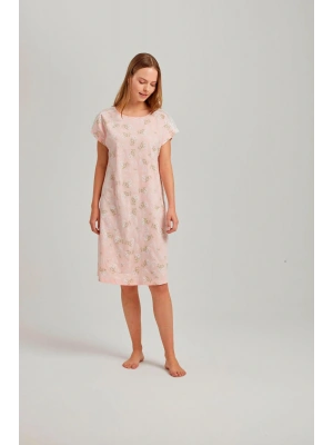 Taş Rengi Omuzu Dantelli Modal Kadın Gecelik