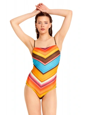 Hızlı Kuruma Korseli Straplez Mayo Desenli