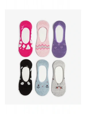 Kadın 6lı Renkli Babet Çorapları