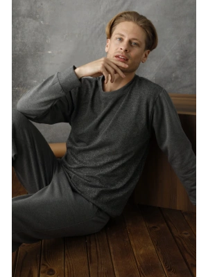 Kly 7031-2 O Yaka Kol Paça Ribana Pijama Takımı