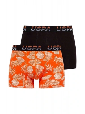 Erkek Siyah - Turuncu 2 Li Boxer 80212ınt