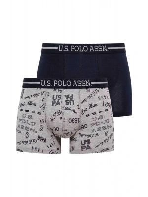 Erkek Lacivert - Gri Melanj 2 Li Boxer