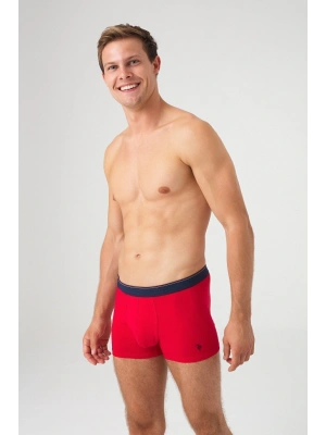 Erkek Kırmızı - Lacivert 2 Li Boxer 80361